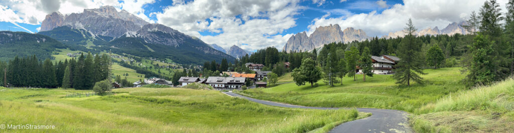 Climbing above Cortina